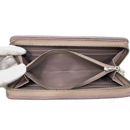 Loewe Round Zipper Long Wallet Light Purple Anagram Wallet