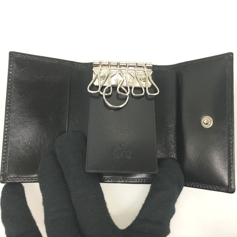 Gucci GG Canvas Key Case 6 Rows 131928 Black