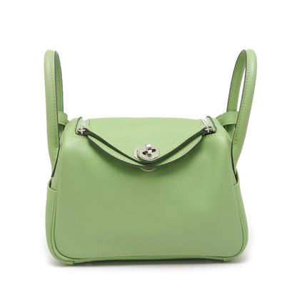 Hermes Lindy Mini Shoulder Bag Stamped W 2024 Green Unused