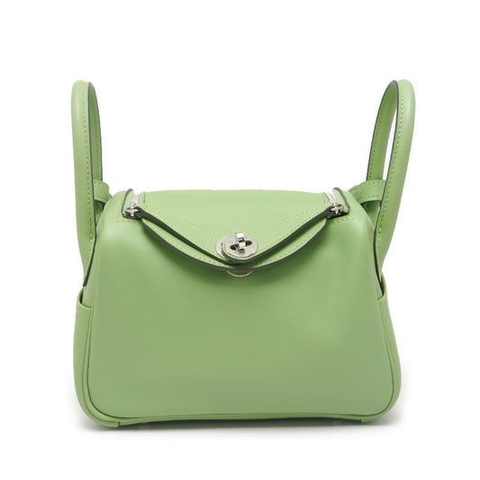 Hermes Lindy Mini Shoulder Bag Stamped W 2024 Green Unused
