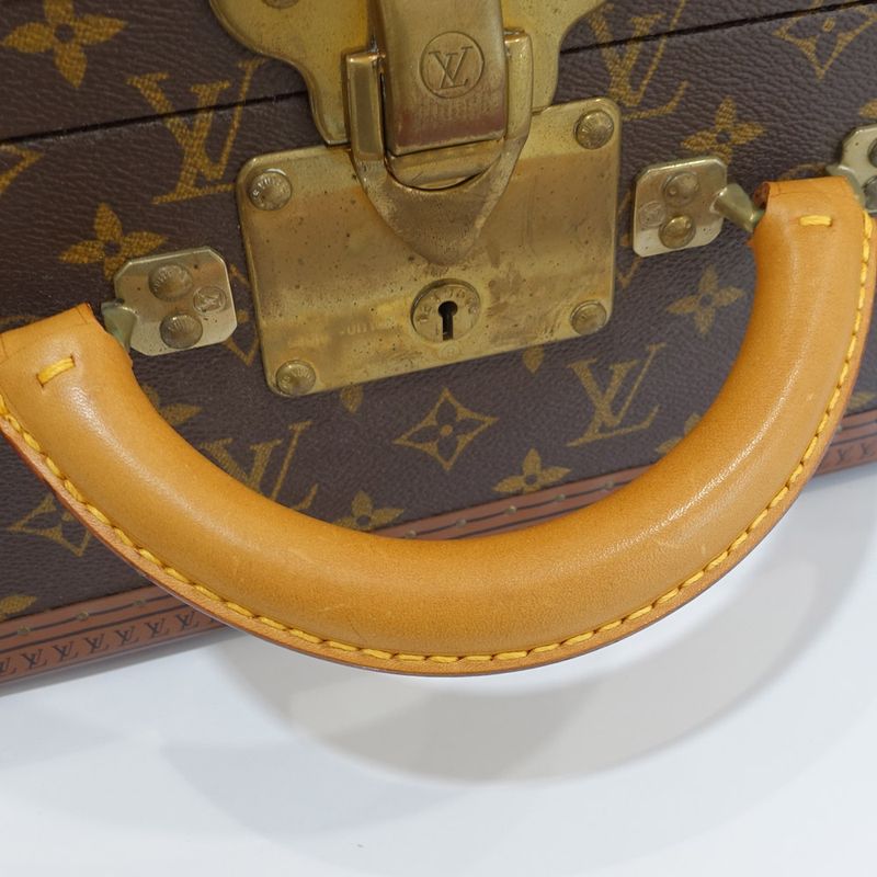 Louis Vuitton Bisten 55 M21327 Trunk Case Monogram Canvas Leather Brown