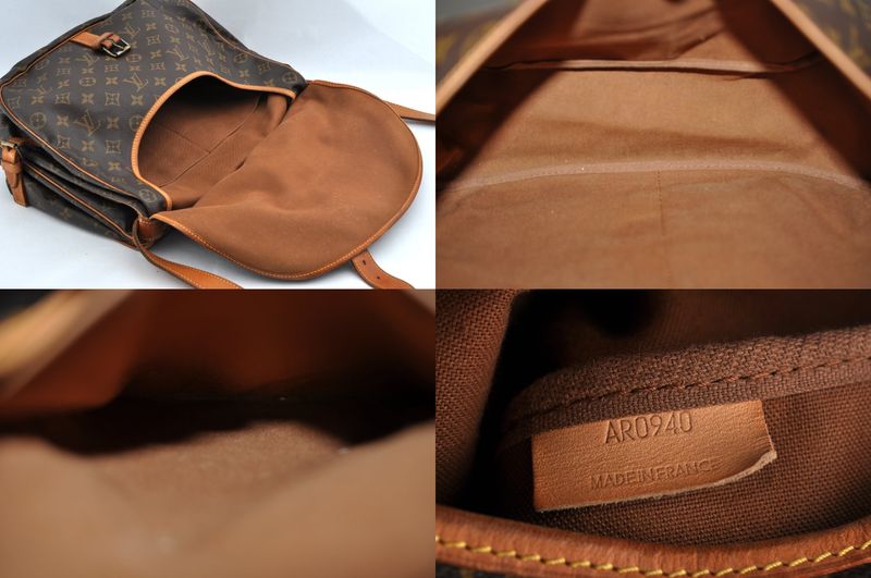 Louis Vuitton Monogram Saumur 35 Shoulder Cross Bag M42254 LV 2314n