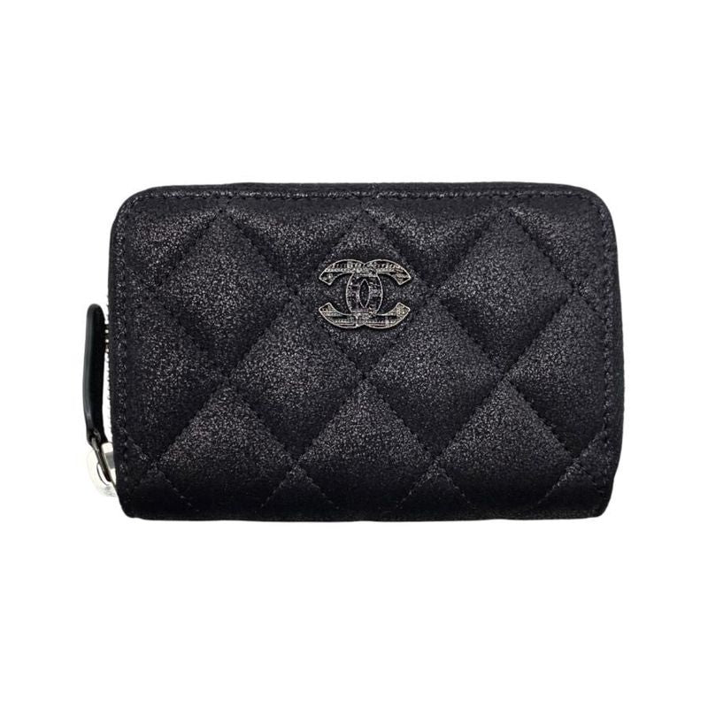 Chanel Card Case Coin Case Chain Me Coin Purse Matelasse Goatskin Coco Mark