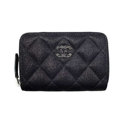 Chanel Card Case Coin Case Chain Me Coin Purse Matelasse Goatskin Coco Mark