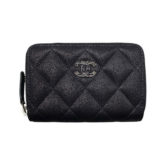 Chanel Card Case Coin Case Chain Me Coin Purse Matelasse Goatskin Coco Mark