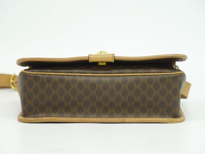 Authentic Celine Macadam Shoulder Bag Pochette PVC Brown Macadam Bag Pre-owned