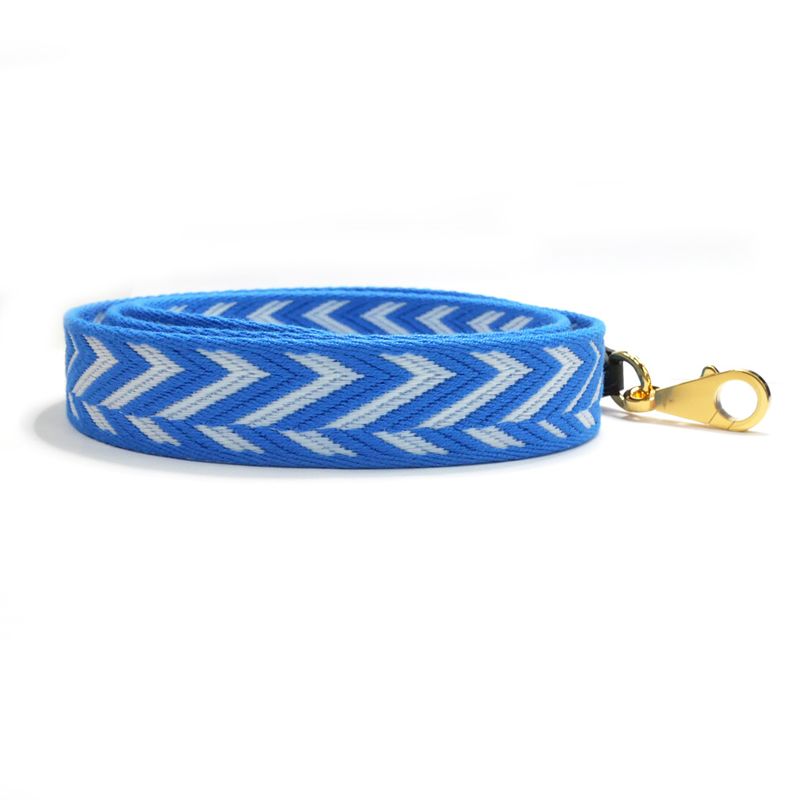 Hermes Bandouliere Sangle Zigzag 25 mm (0.98in) Toile Swift Blue - White
