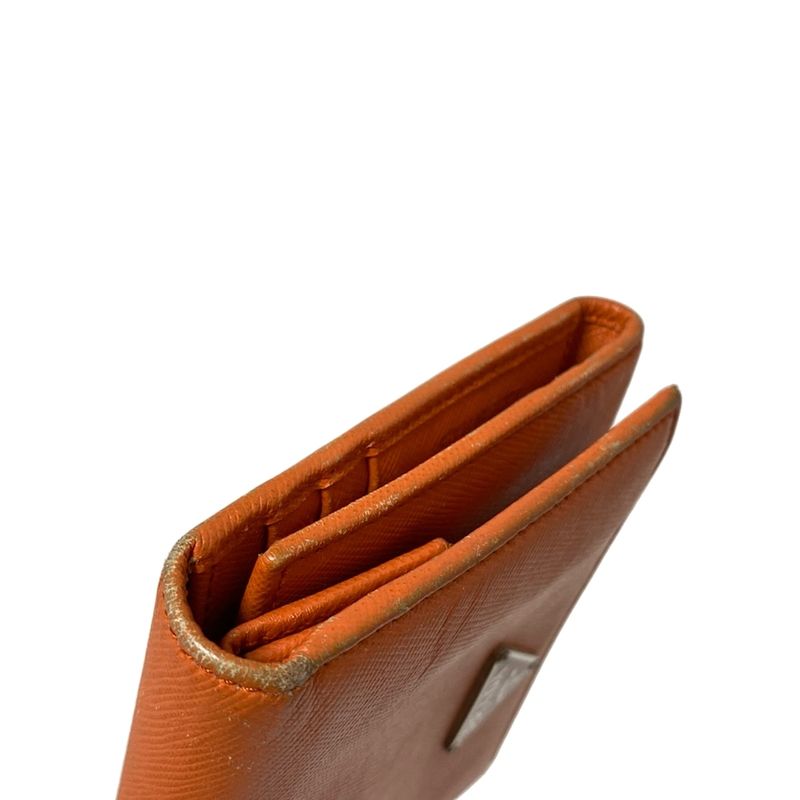 Prada Trifold Wallet - M176a Orange Leather