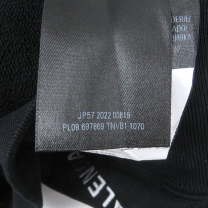 Balenciaga 22AW 697869 Back Logo Embroidery Oversized Sweatshirt Black XXS