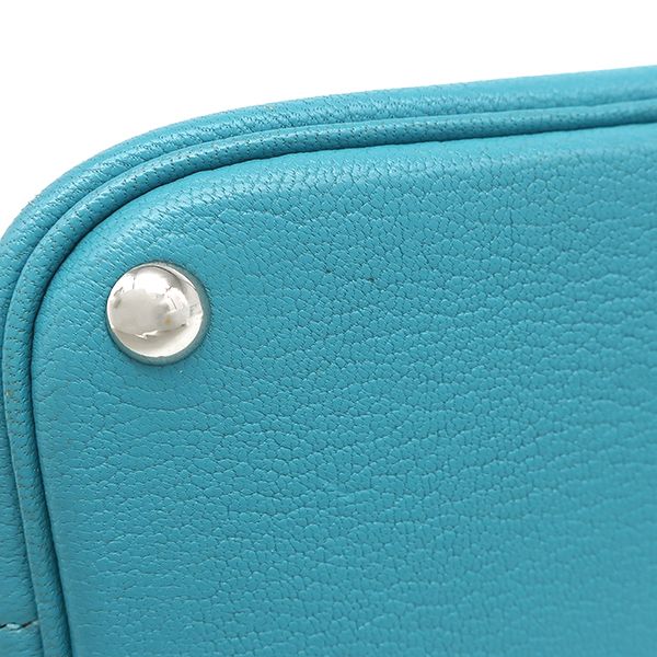 Hermes 2way Bag Bolide 27 Chevre Turquoise Silver Hardware Blue Shoulder H