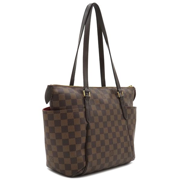 Louis Vuitton Tote Bag Totally PM Damier Canvas Damier Ebene Gold Hardware
