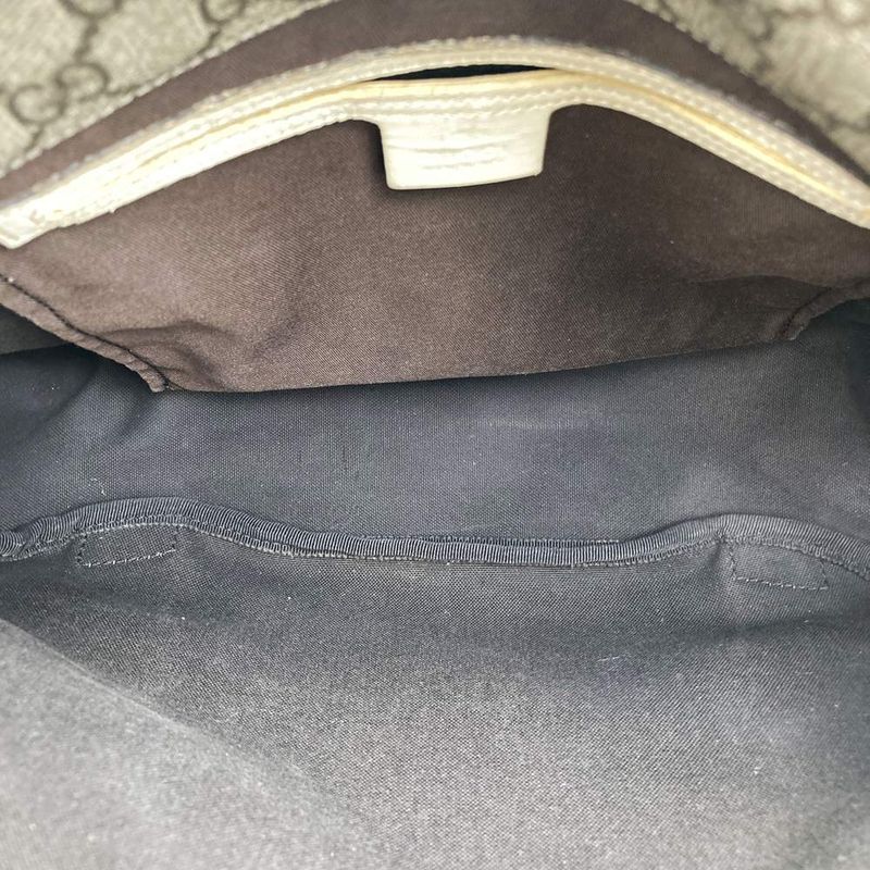 Gucci 201732 Shoulder Bag Messenger Bag GG Supreme Leather Beige Women Men