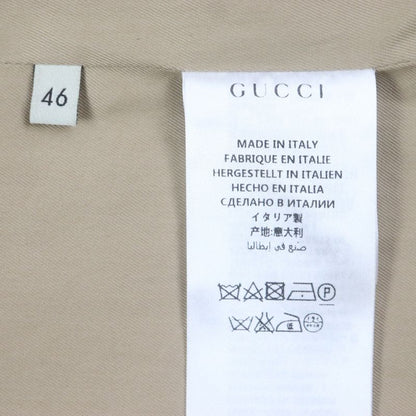 Gucci 452368 Back Taiga Embroidery 100% Silk Lining Logo Buttons Trench Coat
