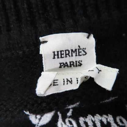 Hermes 2022 2e2506d2 Cliquetis 100% Cashmere Long Sleeve Knit Dress Black 40