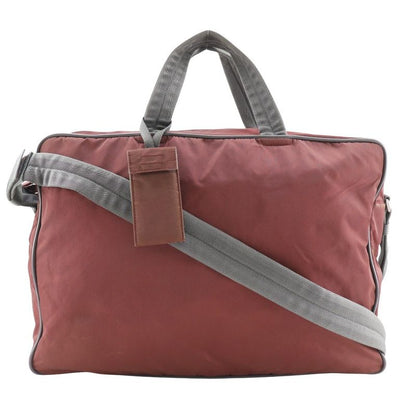 Prada Sports Prada Sports 2WAY Shoulder Nylon Red Brown Unisex Boston Bag
