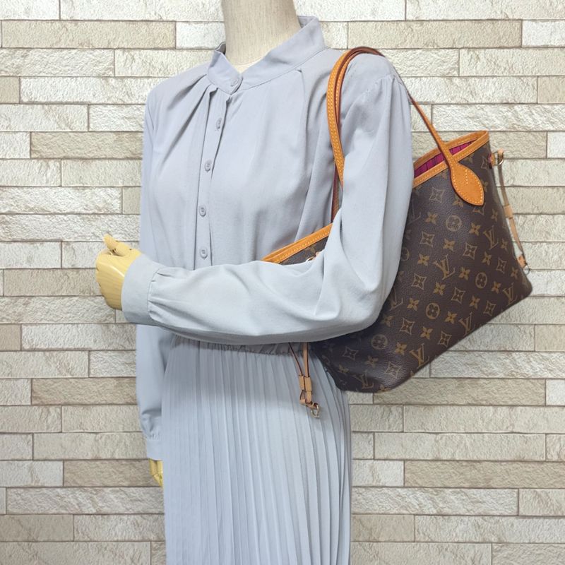 Louis Vuitton Neverfull PM Monogram Tote Bag Monogram Canvas M41245 Brown