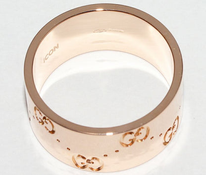Gucci Rings 18K Pink Gold Iconic Ring Width 9mm (035in)