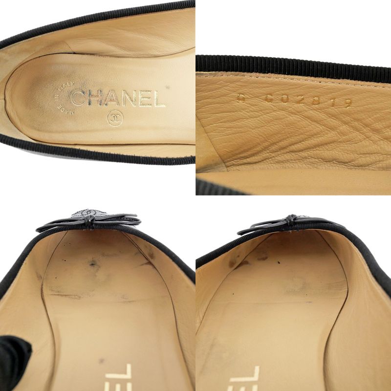 Chanel Valerie Nash Black Ribbon G02819 Size 36C Shoes Women's Women