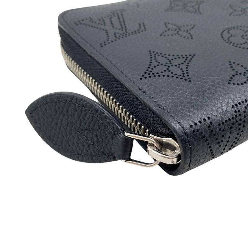 Louis Vuitton Long Wallet Zippy Wallet M61867 Monogram Mahina Noir Black Louis