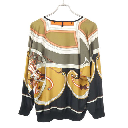 Hermes Twill Raine V-Neck Knit Sweater Mix 40