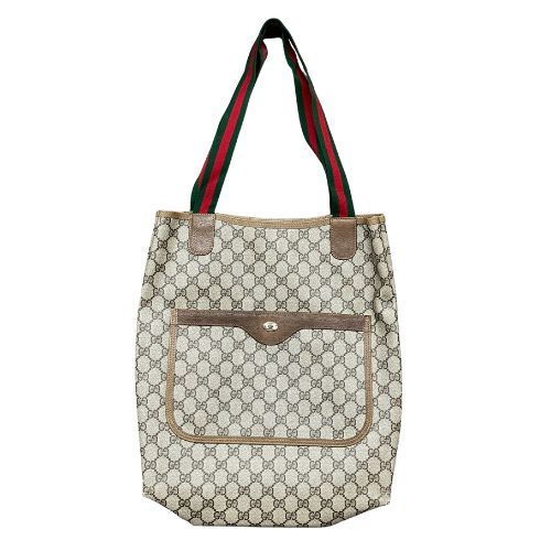 Gucci Tote Bag GG Supreme GG Supreme Old Gucci Sherry Line Brown