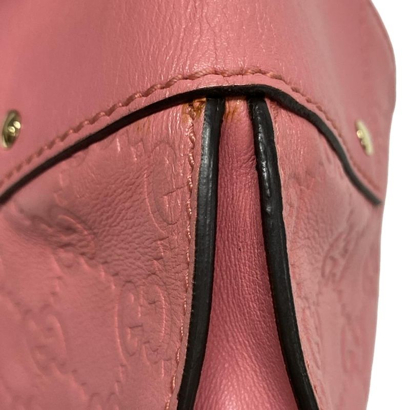 Gucci Shoulder Bag Stripe 231823 Pink Leather