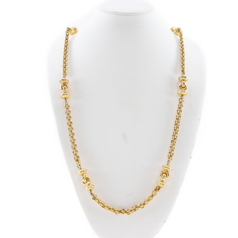 Chanel Long Vintage Gold Plated Ladies 144g Necklace