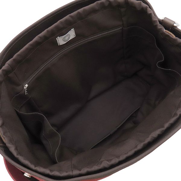 Hermes 2-Way Bag Sac de Pansage Groom Cotton Polyurethane Polyamide Rouge Ash