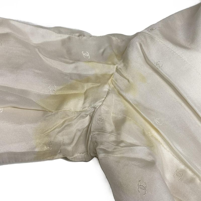 Chanel Jacket Size 38 M Women - P06411 Ivory Long Sleeves/shoulder Pads Wool