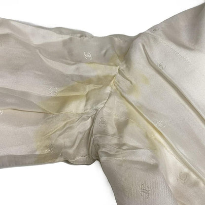 Chanel Jacket Size 38 M Women - P06411 Ivory Long Sleeves/shoulder Pads Wool