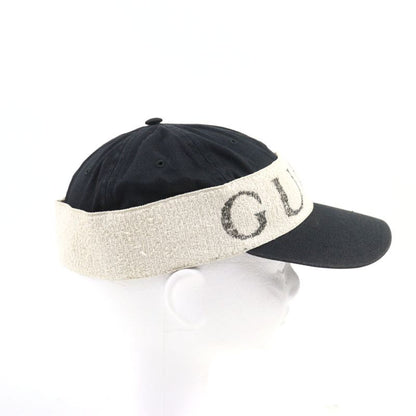 Gucci 492545 100% Cotton Logo-printed Hat With Headband Baseball Cap Black