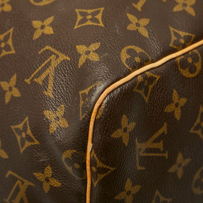 Louis Vuitton Monogram Keepall 55 Boston Bag Travel Bag M41424 Brown PVC