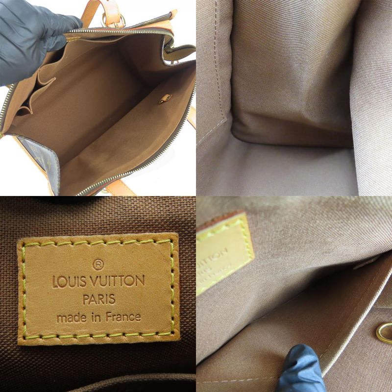 Louis Vuitton Tote Bag Popincourt O M40007 Monogram Nubuck Brown Gold Hardware