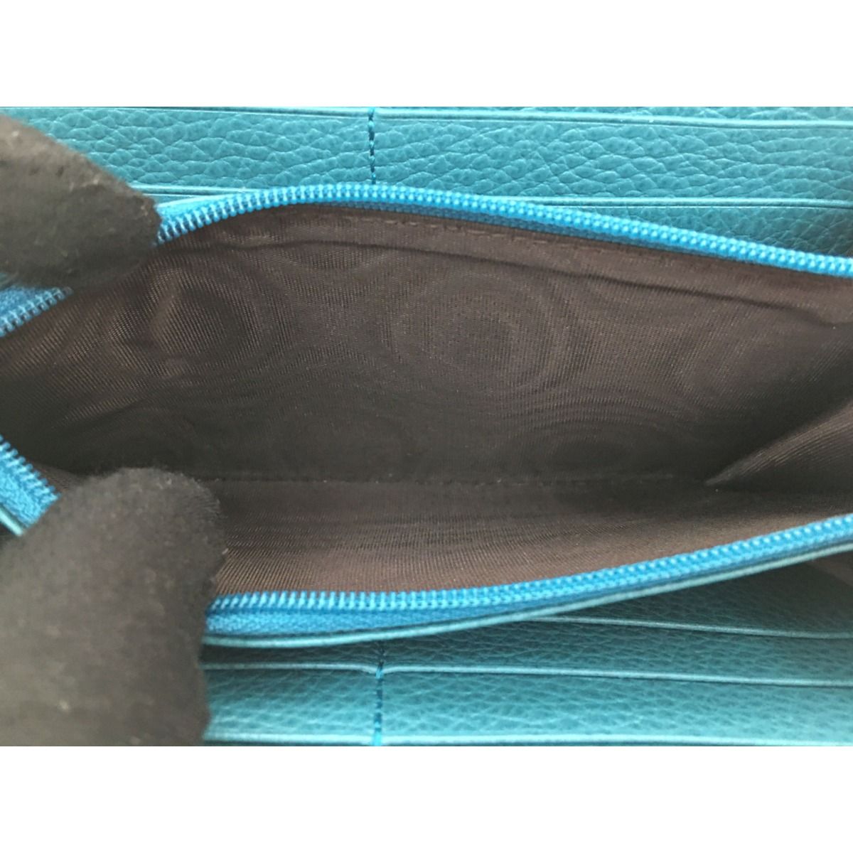 Gucci Outlet Round Zip Long Wallet Interlocking G 449347 Blue Green