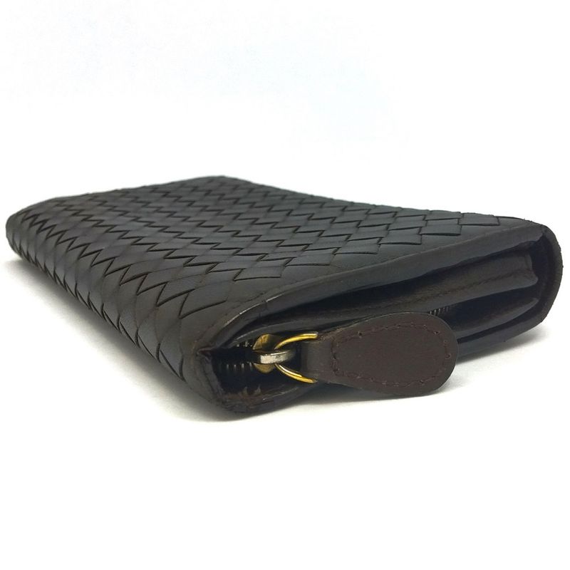 Bottega Veneta Intrecciato Long Wallet Leather 150509 Brown