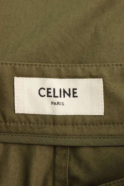 Celine 2j436204i Triomphe Button Cotton Skirt Women 36