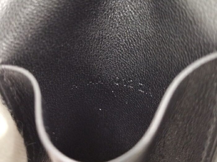 Hermes Clunesey Trifold Card Case Box Calf Black Stamped B