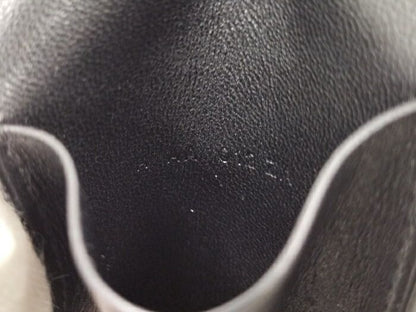 Hermes Clunesey Trifold Card Case Box Calf Black Stamped B