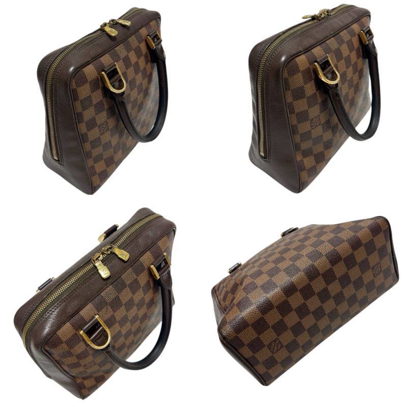 Louis Vuitton Brera Mini Handbag Brea Damier Leather Ebène Brown Top Handle Bag