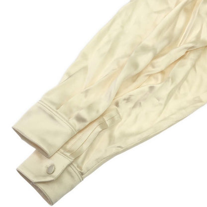 Saint Laurent Paris 19aw Silk Satin Ribbon Blouse 609404 Beige 34