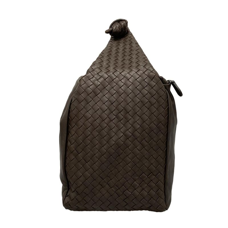 Bottega Veneta Intrecciato Dark Brown Leather Handbag