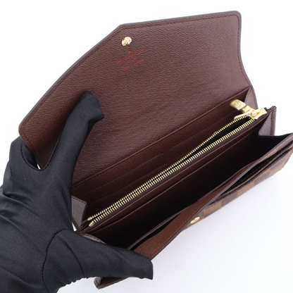 Louis Vuitton Damier Portefeuille Sarah Damier Wallet N63209