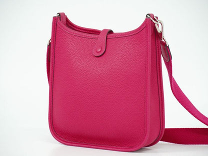 Authentic Hermes Evelyne TPM Taurillon Clemence Leather Shoulder Bag Pochette Y