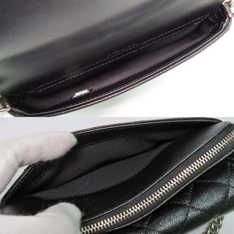 Chanel Boy Chanel Phone Case Ap3013 Shoulder Bag Black Caviar Skin