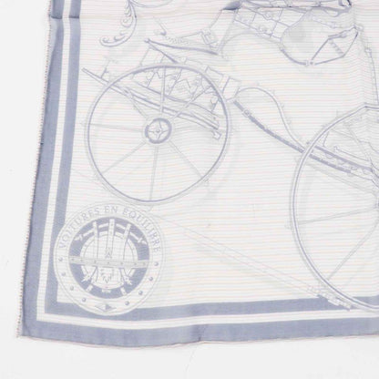 Hermes Gavroche 45 Voitures Enequilibre Elaborate Carriage 100% Silk Scarf