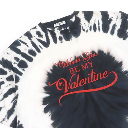 Balenciaga 684155 Tie-dye Pattern Crack Logo Print Oversized Short Sleeve