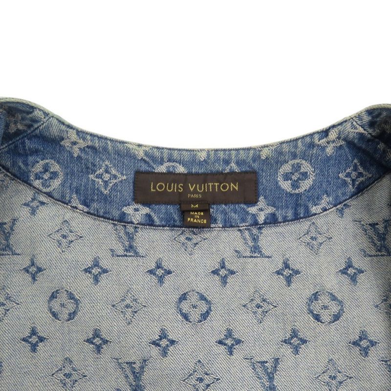 Louis Vuitton X Supreme LV Jacquard Denim Baseball Jersey Denim Baseball Jersey