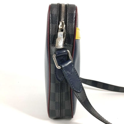 Louis Vuitton Shoulder Bag Danube Slim M55100 Damier Graphite Canvas Navy