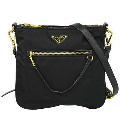 Authentic Prada Nylon Shoulder Bag Pochette Black Bt0711 Bag Pre-owned [follow-u