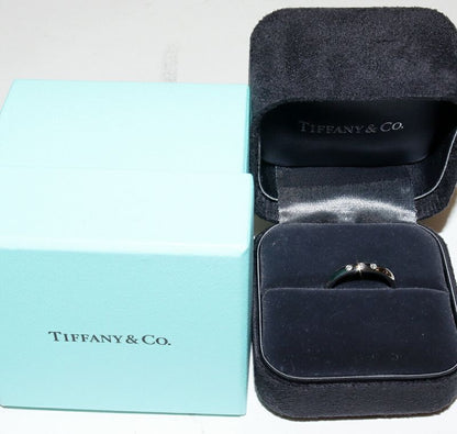 Tiffany & Co Ring Pt950 Diamond 3P (006ct) Elsa Peretti Stacking Band Ring